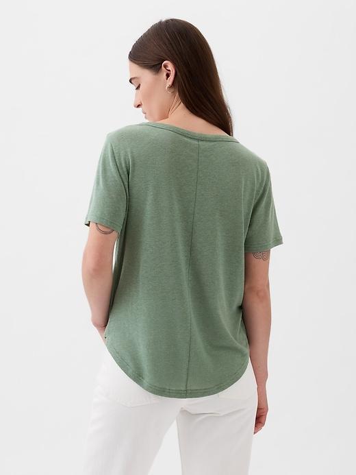 Linen-Blend T-Shirt Product Image