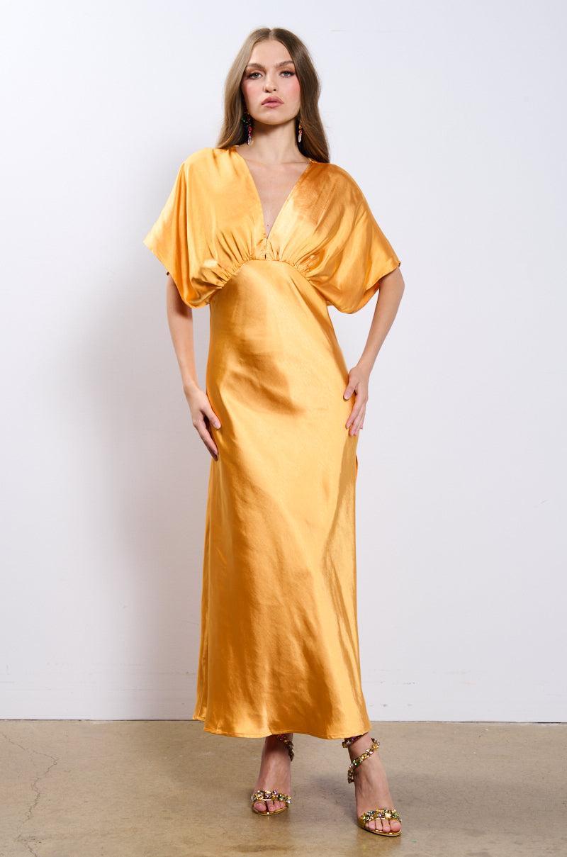 MAD IN LOVE SATIN MAXI DRESS Product Image