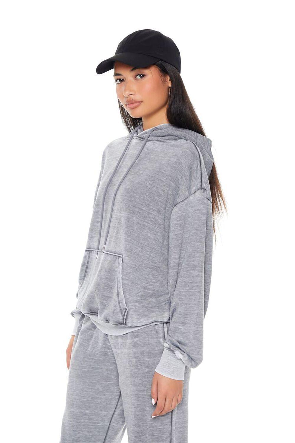 Mineral Wash Fleece Hoodie | Forever 21 Product Image