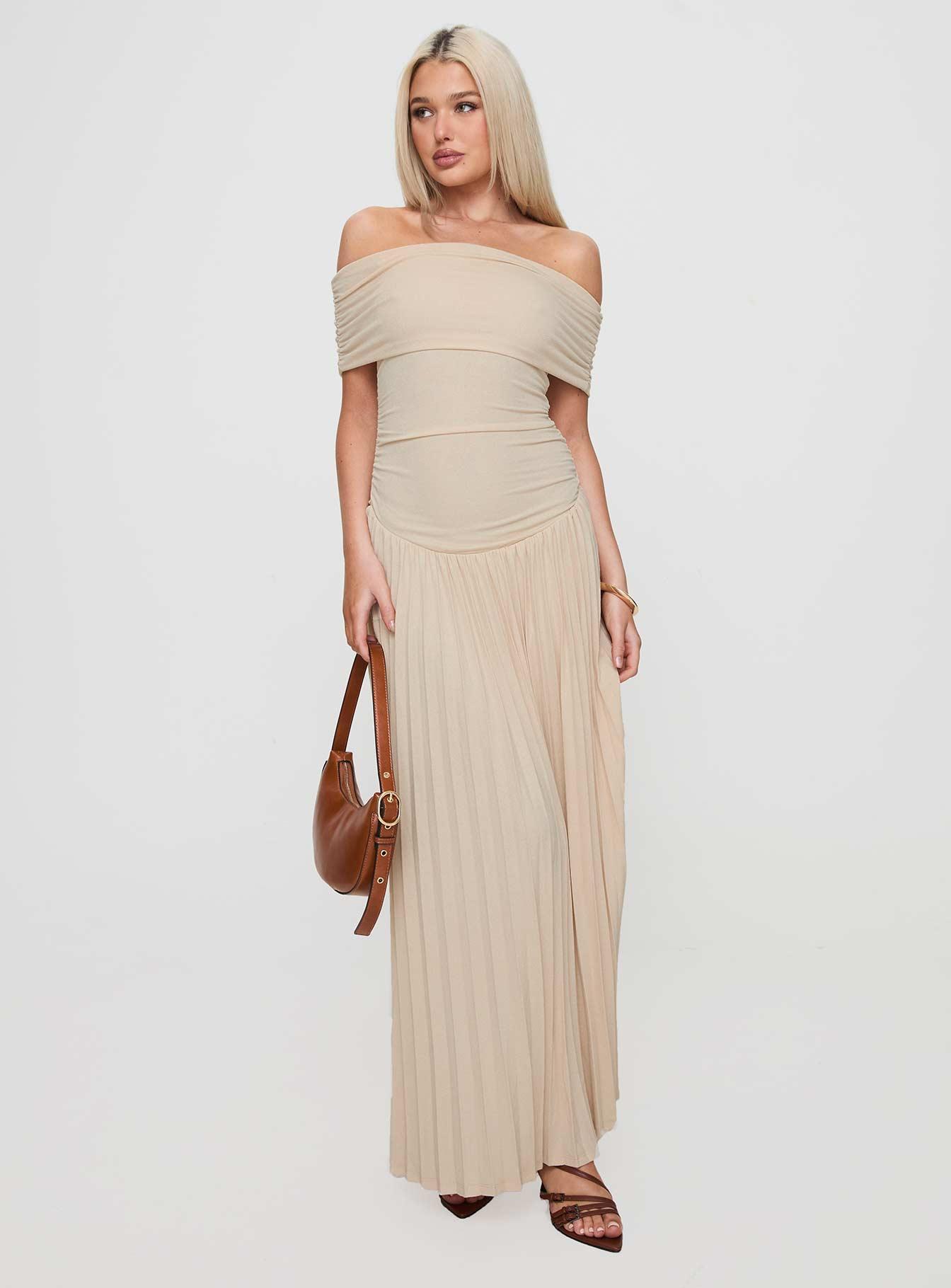 Field Of Dreams Maxi Dress Oatmeal Product Image