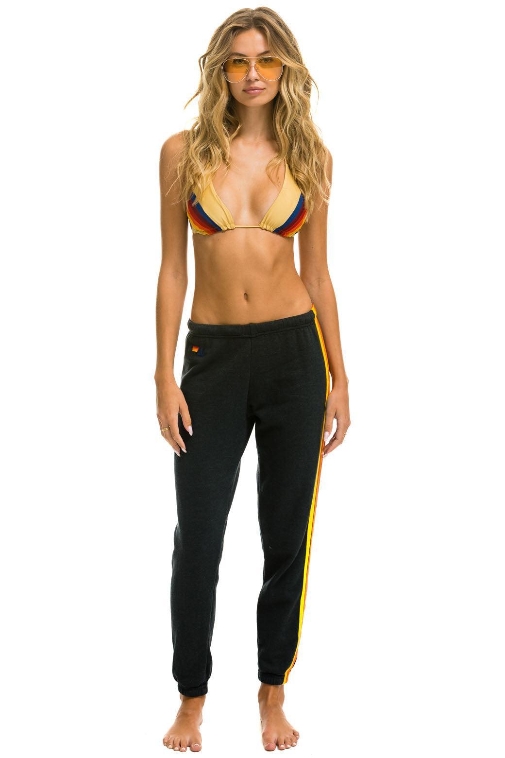 5 STRIPE SWEATPANTS - NAVY Female Product Image