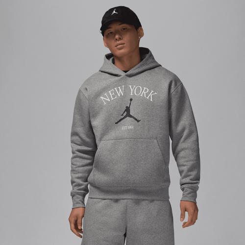 Jordan Mens Jordan NY City HBR Pullover Hoodie - Mens Carbon Heather Product Image