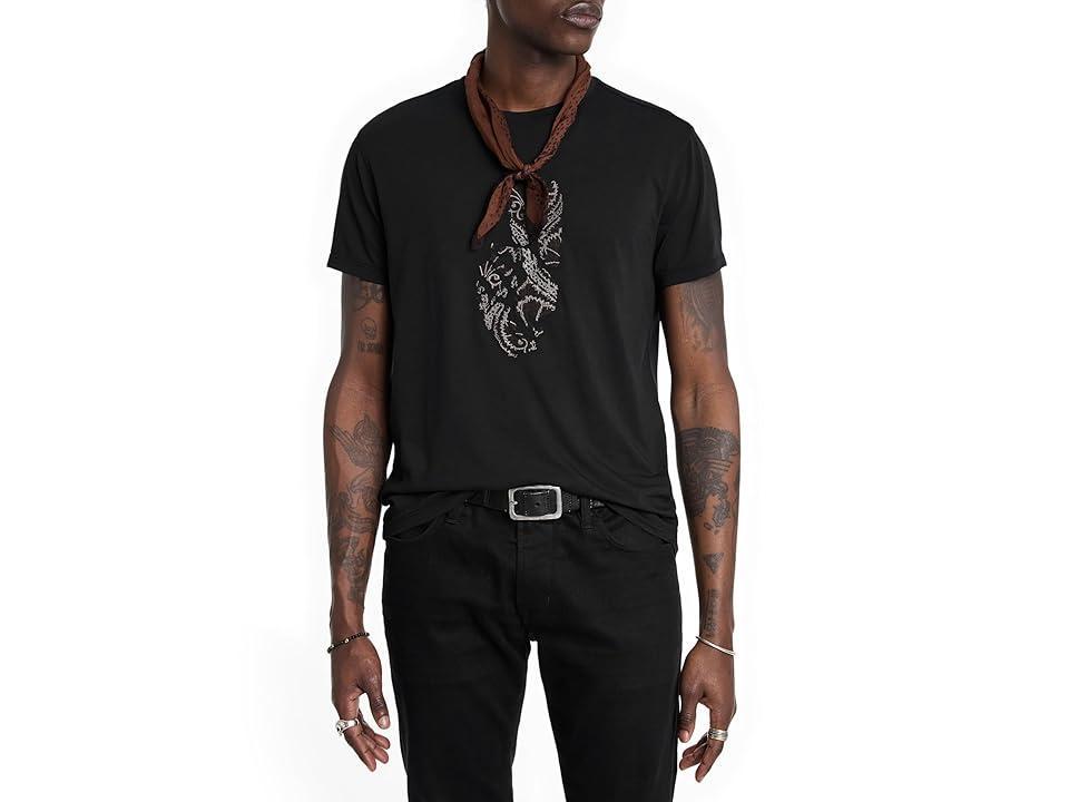 Mens Peace Embroidery T-Shirt Product Image