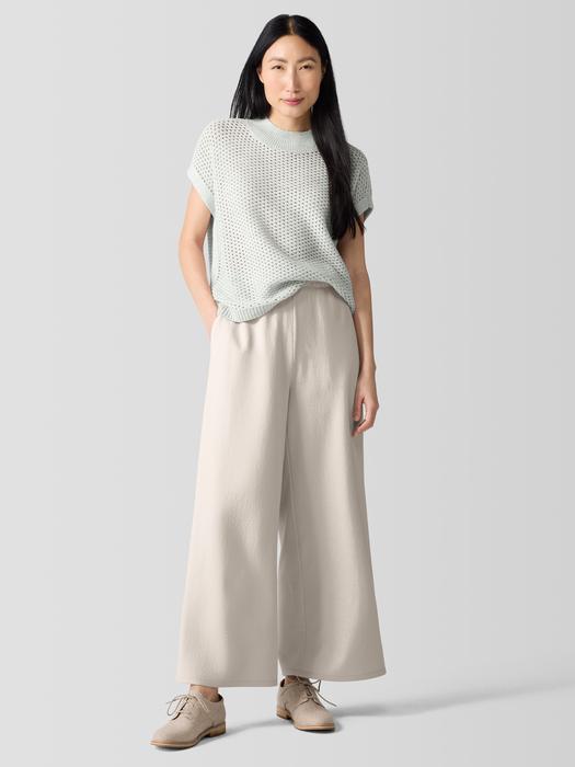 EILEEN FISHER Felted Wool Jersey Wide-Leg Pant in Regenerative Woolfemale Product Image