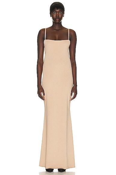 The Row - Women's Carmen Square-Neck Maxi Dress - Neutral - S - Moda Operandi Product Image