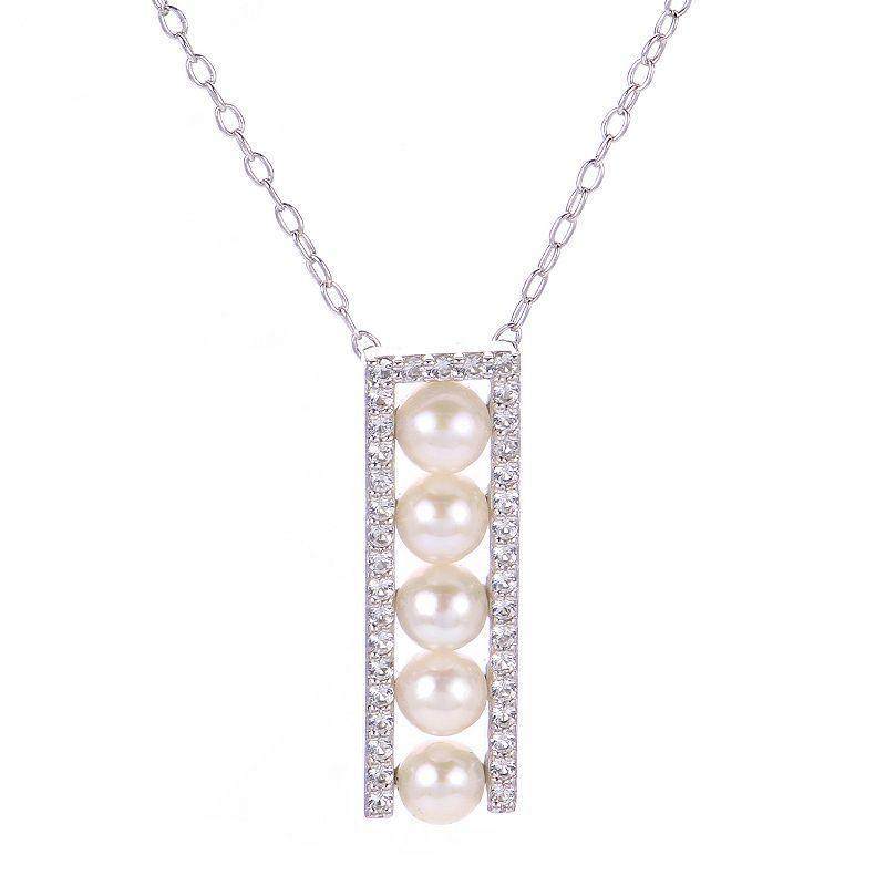 Pearlustre By Imperial Sterling Silver Freshwater Pearl Necklace Product Image