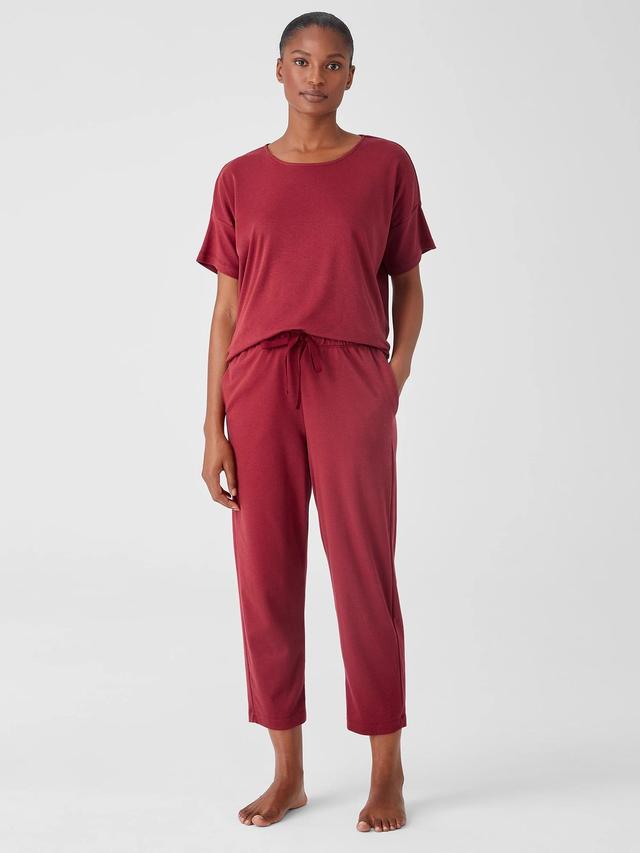 EILEEN FISHER Organic Cotton Interlock Slouchy Sleep Pantfemale Product Image