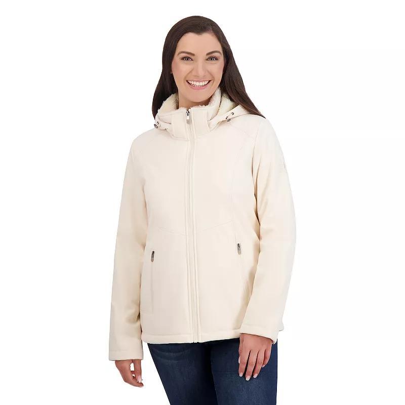 Womens ZeroXposur Lillian Plush-Lined Soft Shell Jacket Silver Blue Product Image