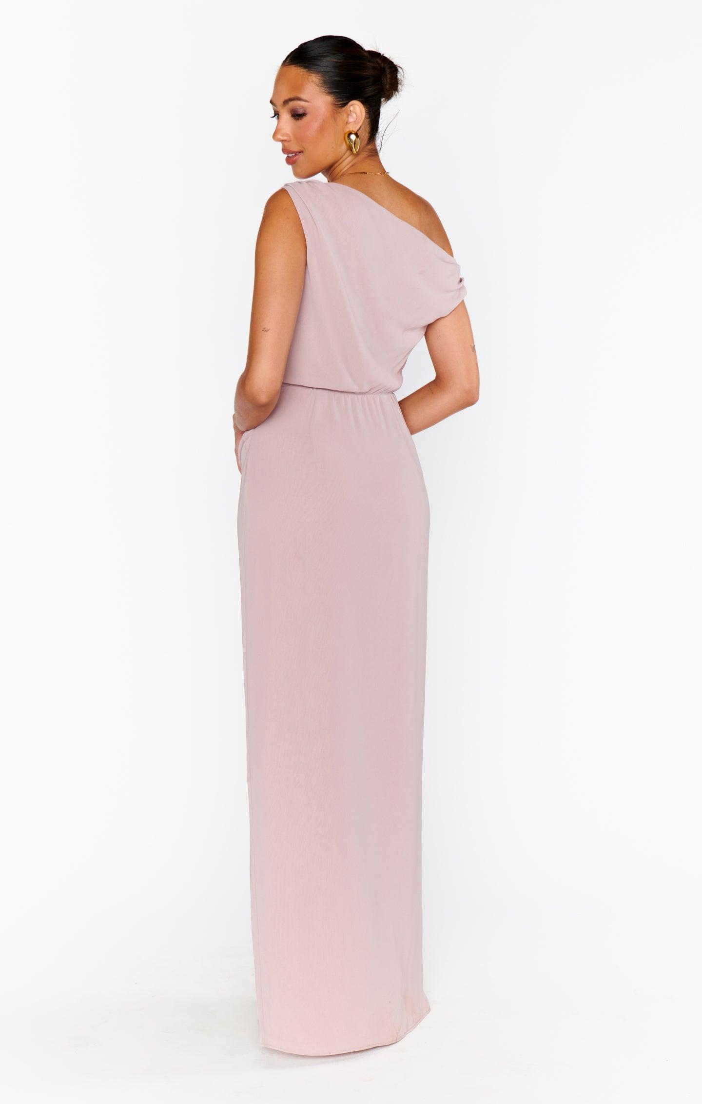 Jodie Dress ~ Neutral Mauve Chiffon Product Image