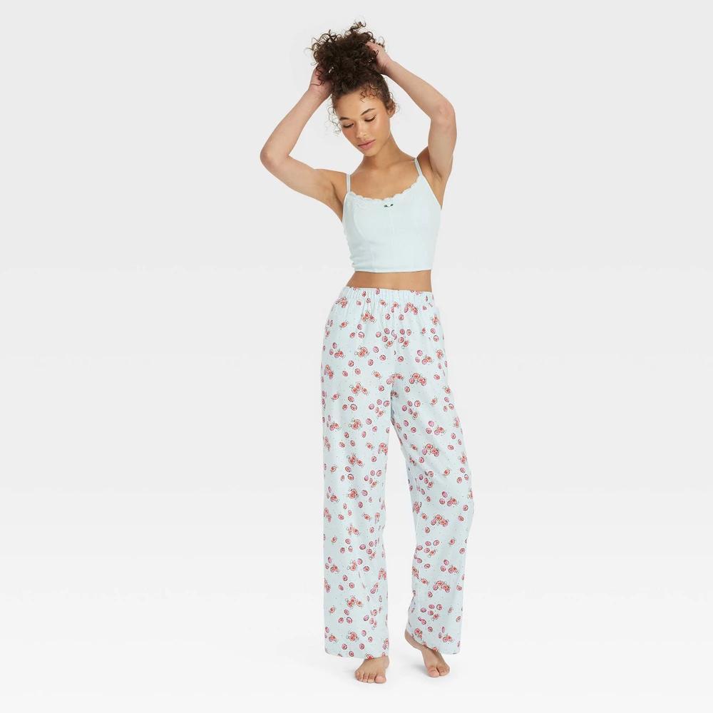 Womens Pajama Pants - Colsie Blue M Product Image