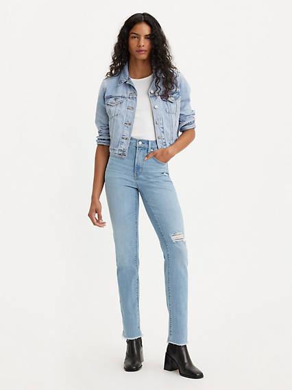 Levis 724 High Rise Slim Straight Womens Jeans Product Image