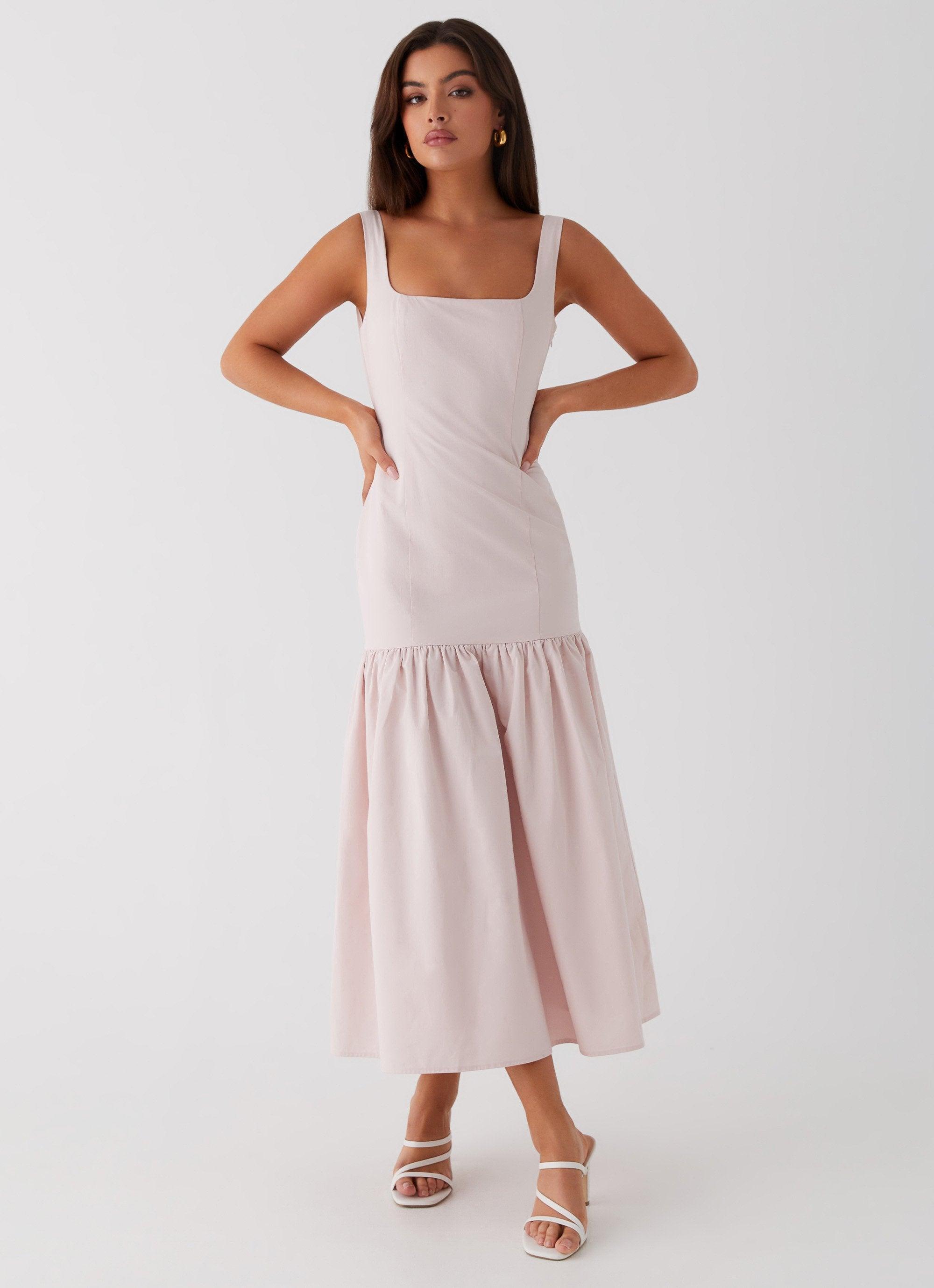 Ladylike Midi Dress - Pink Product Image