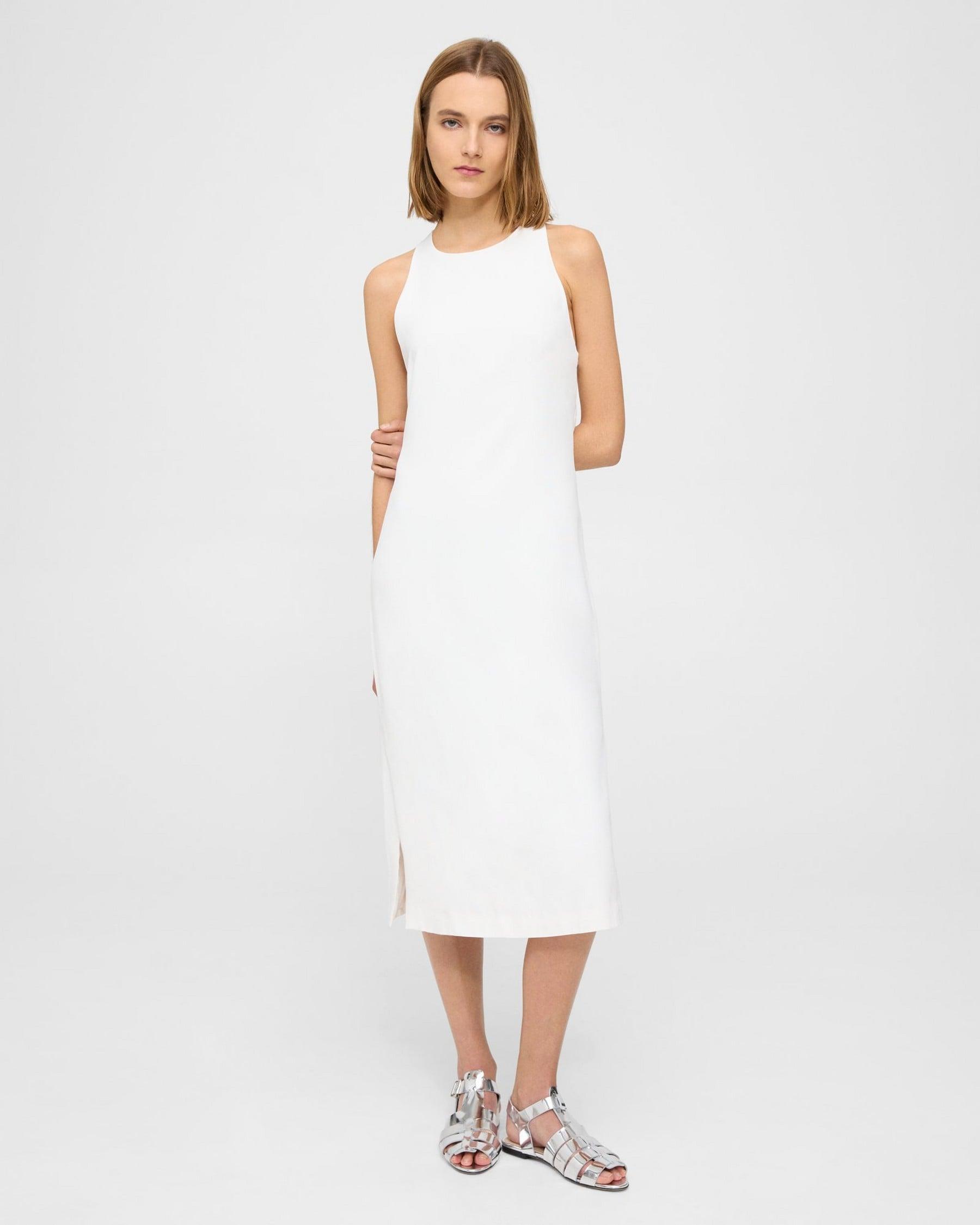 Cross-Back Sheath Dress in Viscose Product Image