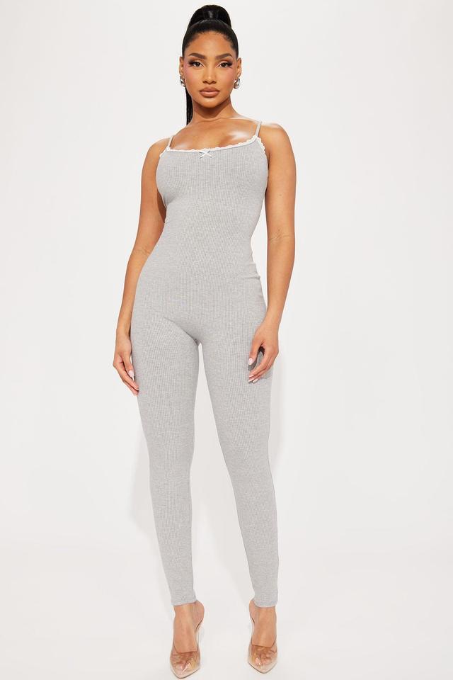 Julia Snatched Jumpsuit - Heather Grey Product Image