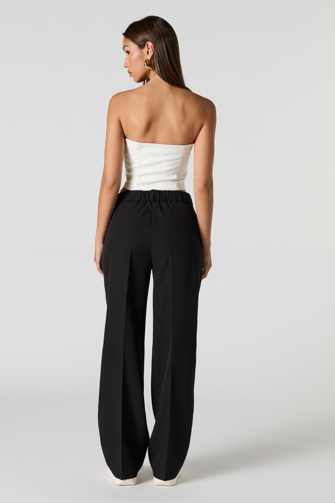 Pleated Wide Leg Dress Pant Female Product Image