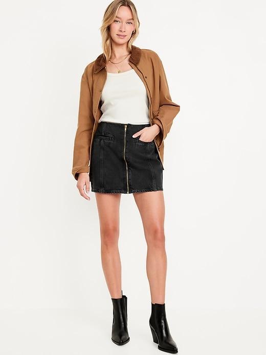 Mid-Rise OG Jean Mini Skirt Product Image