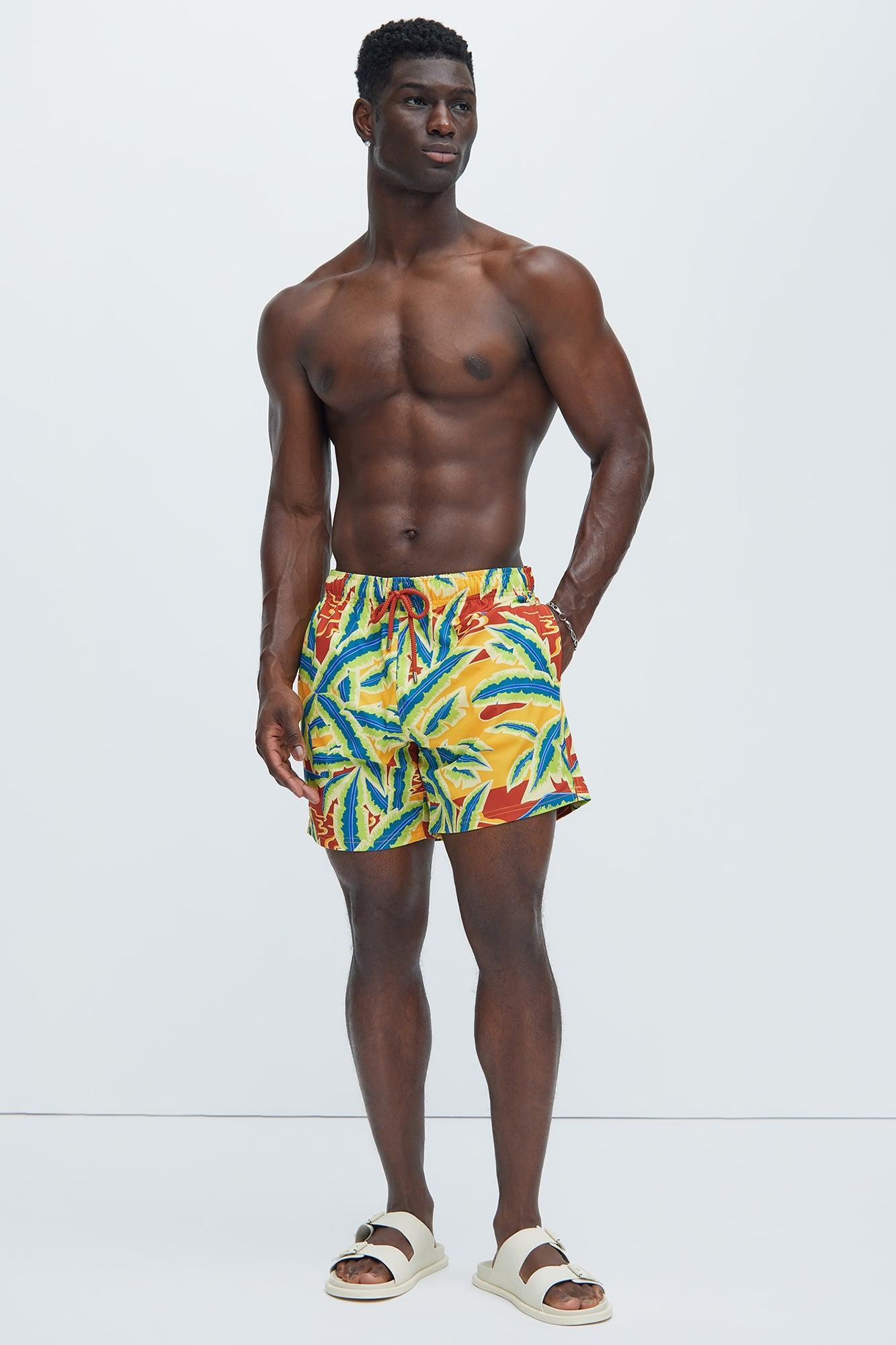 Ramiro Palm Swim Trunks - Multi Color Product Image