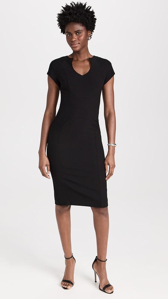 Black Halo Rose Sheath Dress | Shopbop Product Image