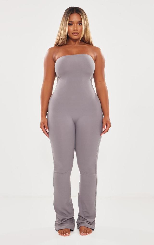 Shape Charcoal Grey Sculpted Bandeau Jumpsuit Product Image