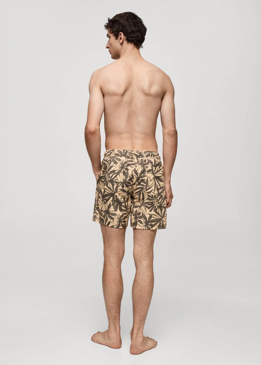 Floral print swimsuit - Men | MANGO USA Product Image