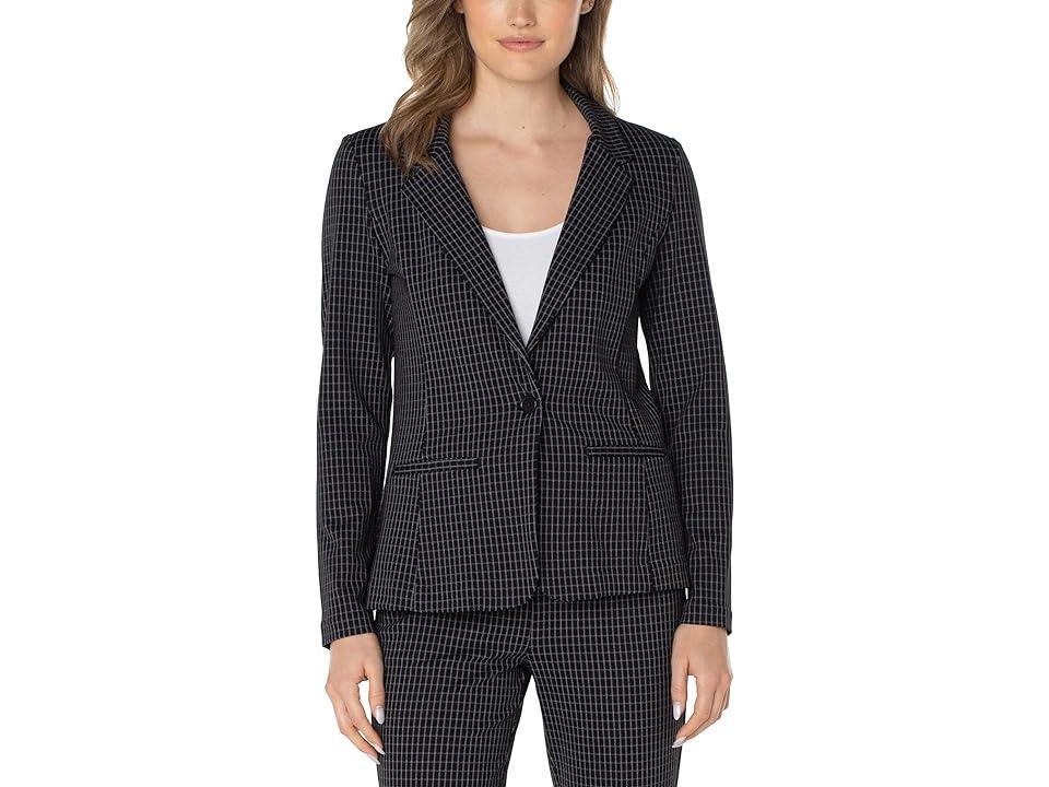 Liverpool Los Angeles Grid Fitted Blazer Product Image