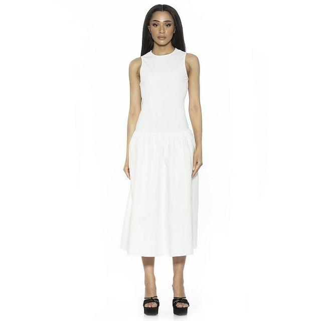 Womens ALEXIA ADMOR Lyle Crewneck Fit And Flare Midi Tank Dress Product Image