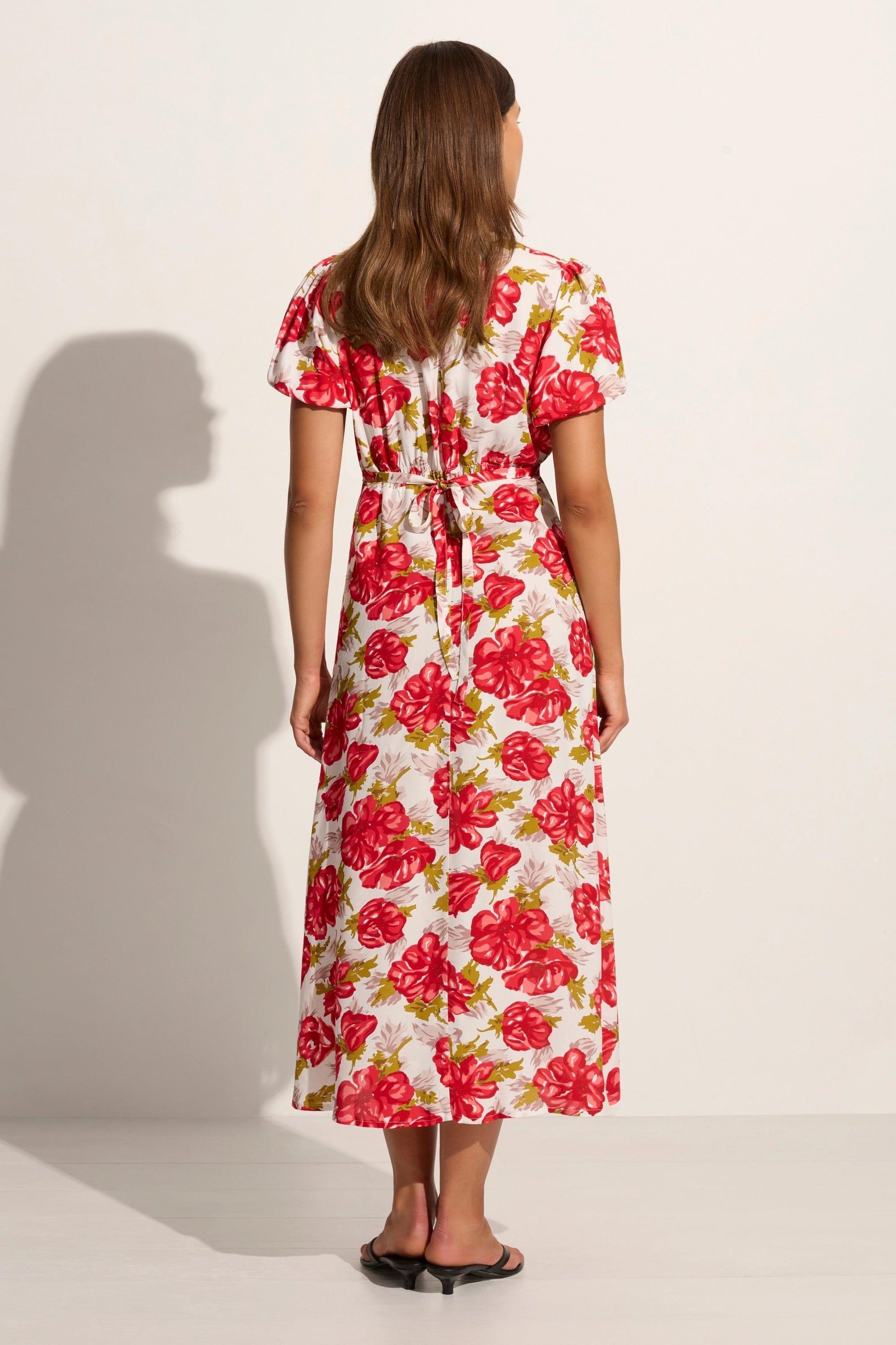 Bellavista Midi Dress Isadora Floral Red - Final Sale Product Image