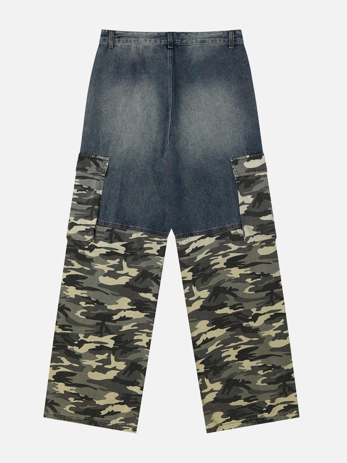 Aelfric Eden Camouflage Patchwork Jeans Product Image