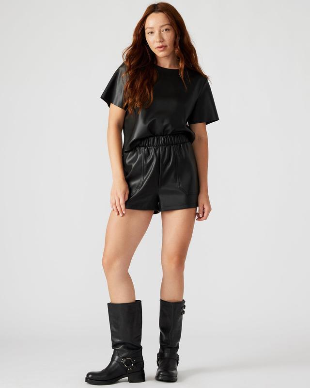 FAUX THE RECORD SHORT BLACK Female Product Image