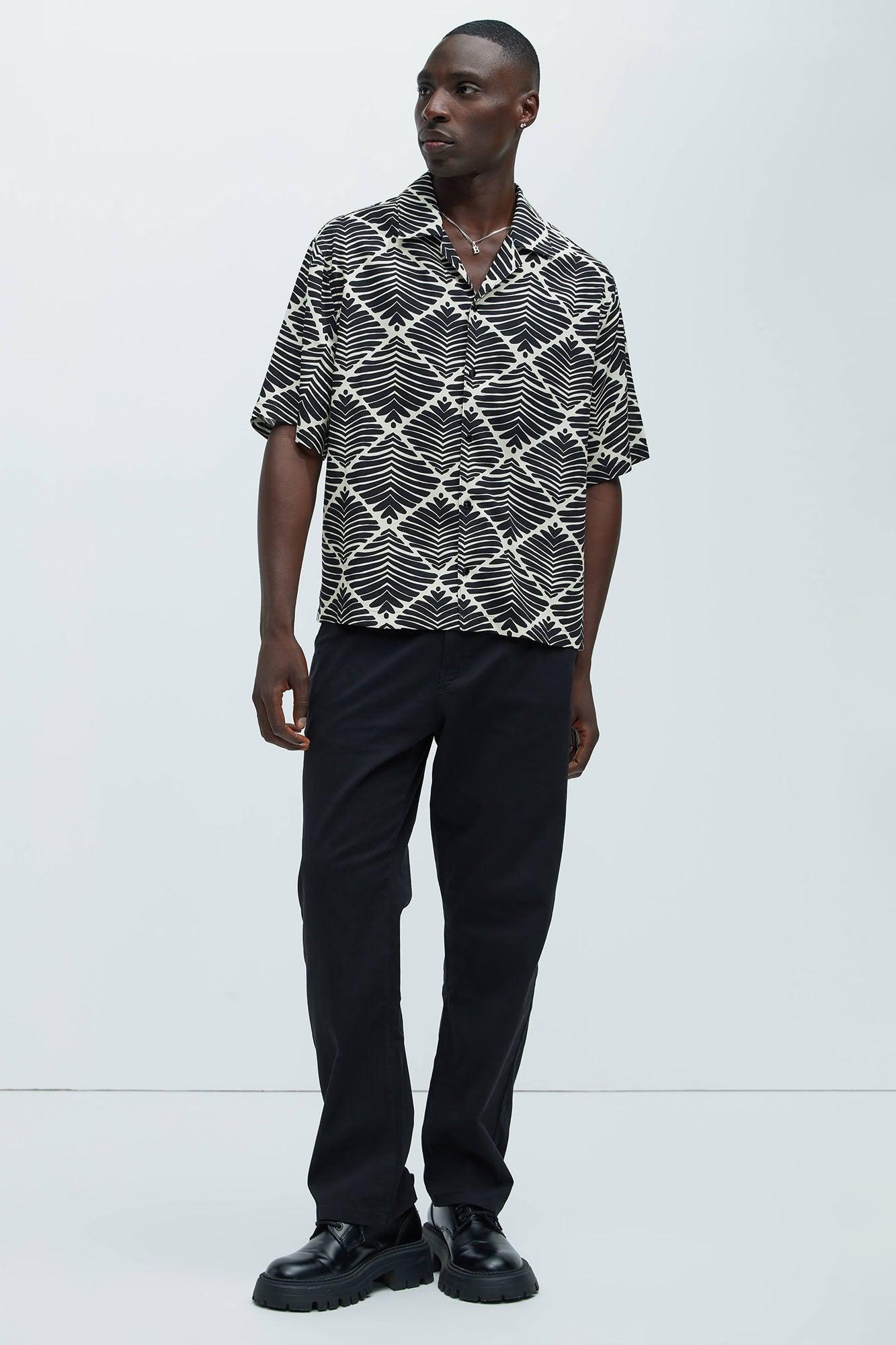 Elias Linen Shirt - Black/combo Product Image