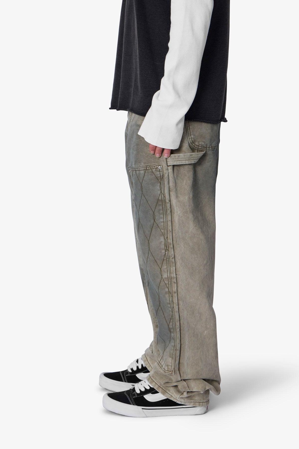 Ultra Baggy Chainlink Double Knee Pants - Khaki Product Image