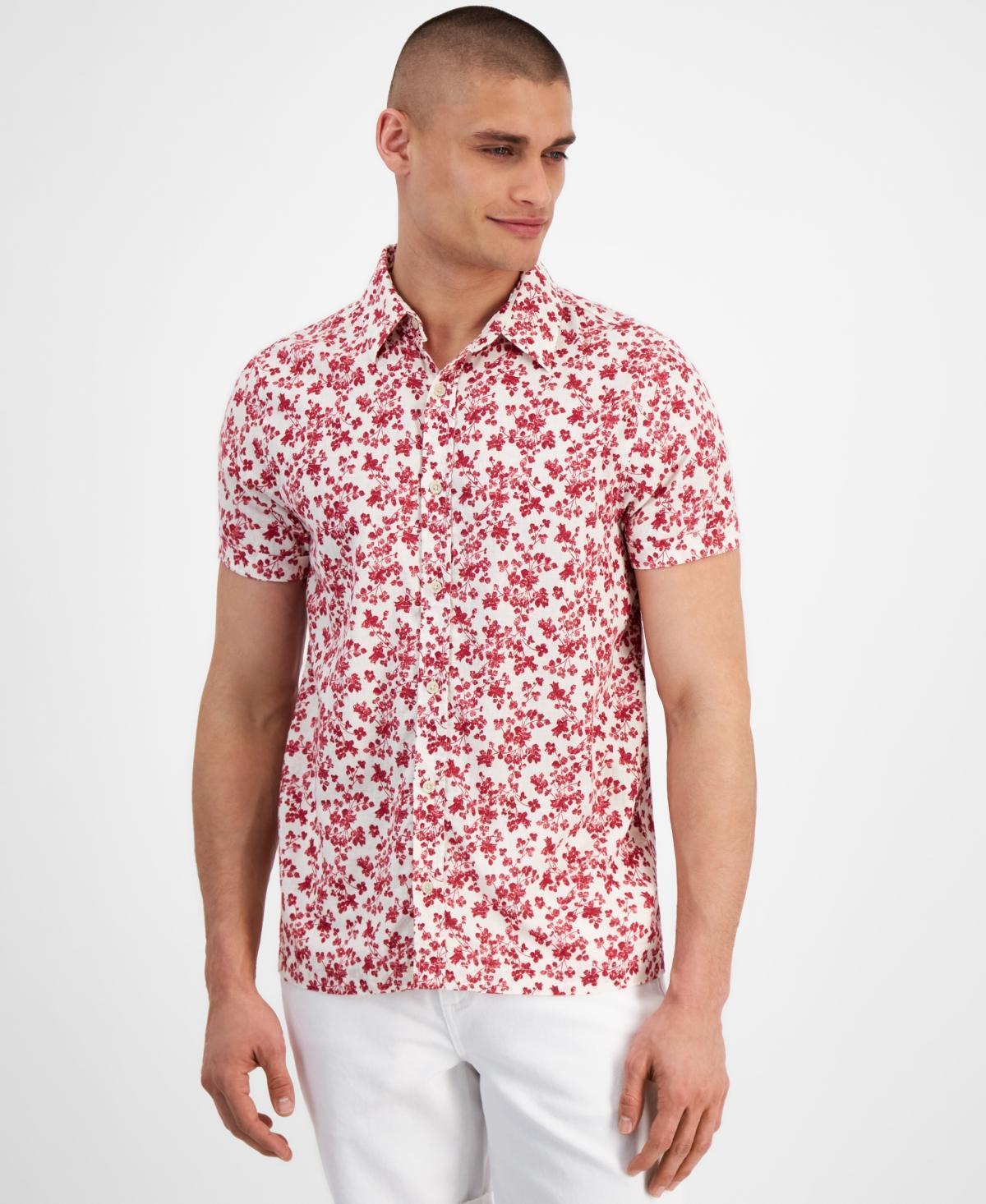 Sun + Stone Mens Julius Floral-Print Short-Sleeve Shirt, Created for Macys Product Image