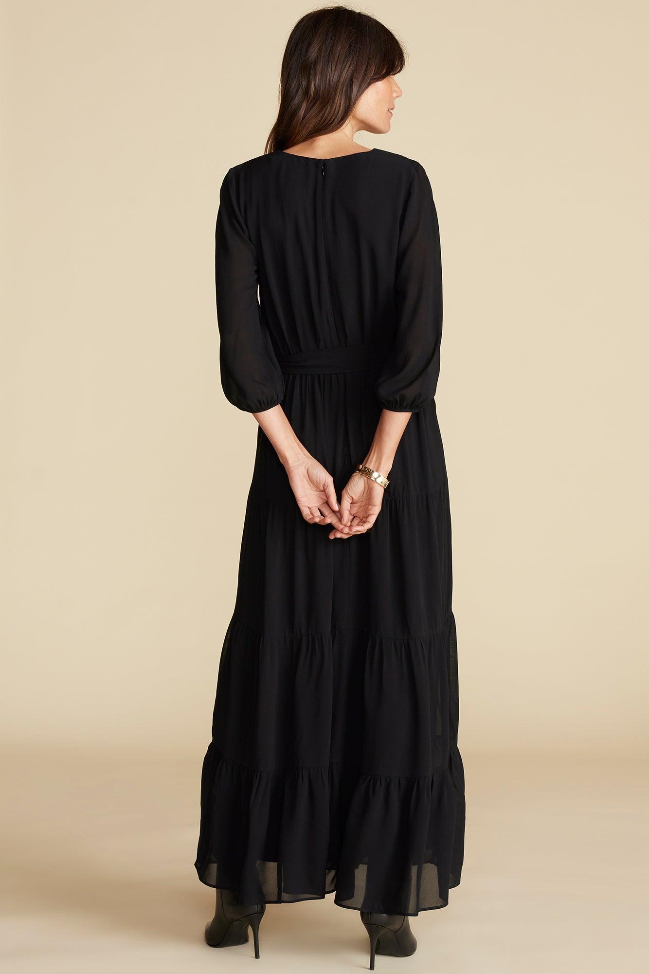 Marceau Viscose Maxi Dress - Black Product Image