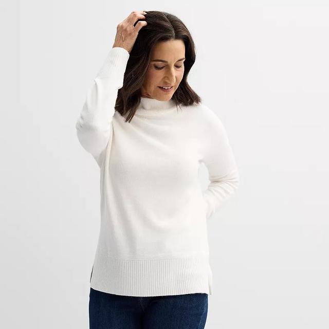 Womens Croft & Barrow Mockneck Pullover Sweater Product Image