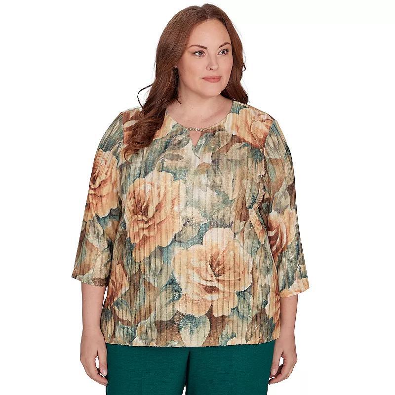 Plus Size Alfred Dunner Vintage Floral Top, Womens product image