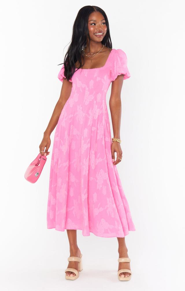 Mia Midi Dress ~ Pink Clip Floral Product Image