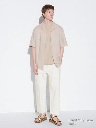 Relaxed Ankle Jeans Off White Medium UNIQLO US Product Image