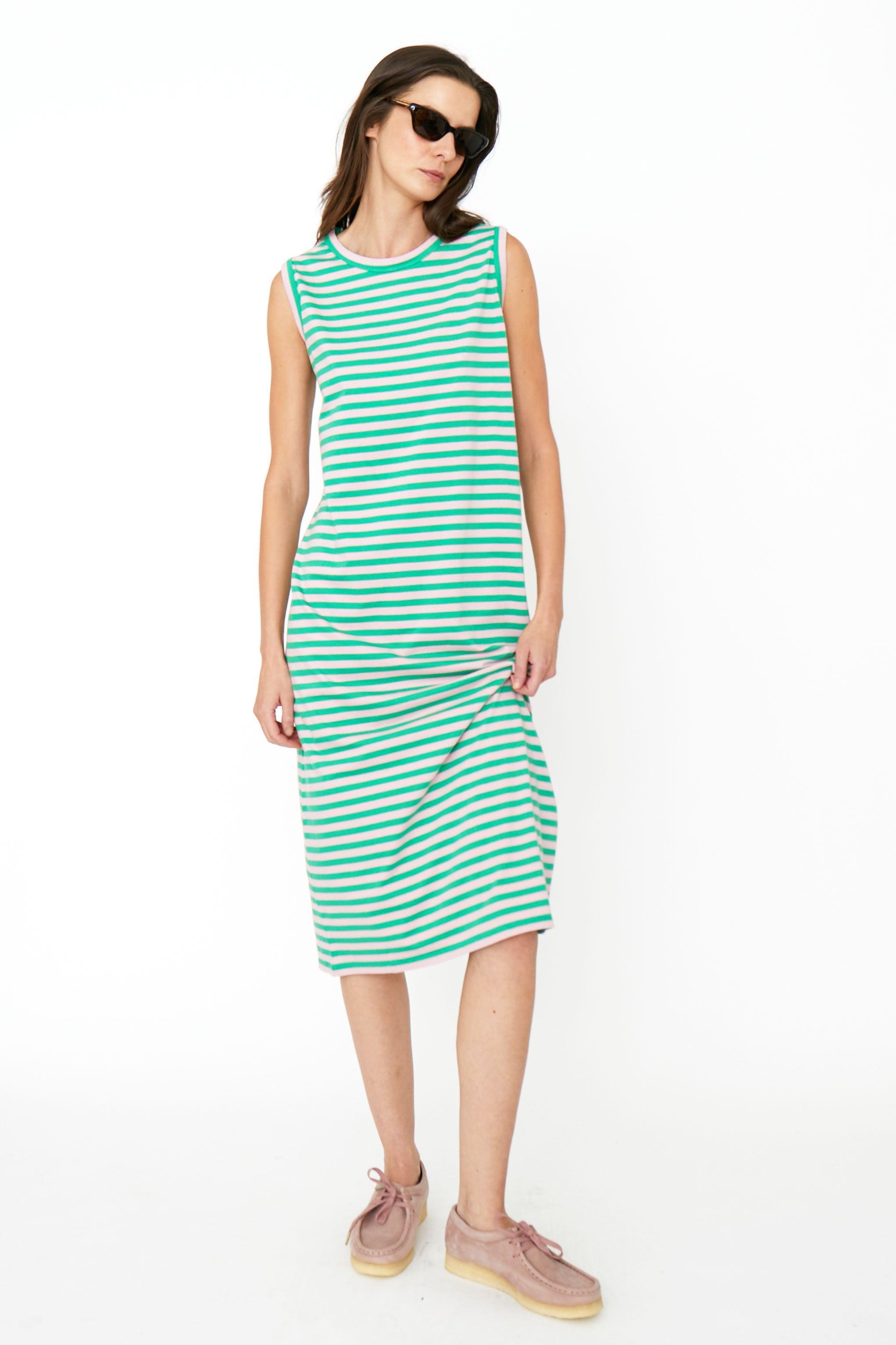 The Tank Dress - Green/Blush Female Product Image