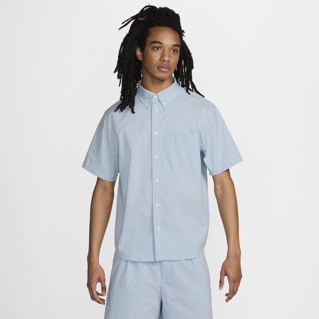 Nike Mens Life Short-Sleeve Seersucker Button-Down Shirt Product Image