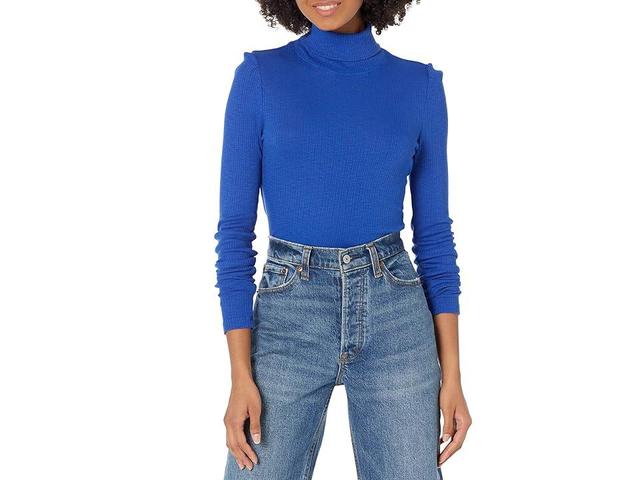 SUNDRY Turtleneck (Bright Lapis) Women's Clothing Product Image