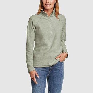 Women's Fast Fleece Raglan-Sleeve 1/4-Zip - Solid Product Image