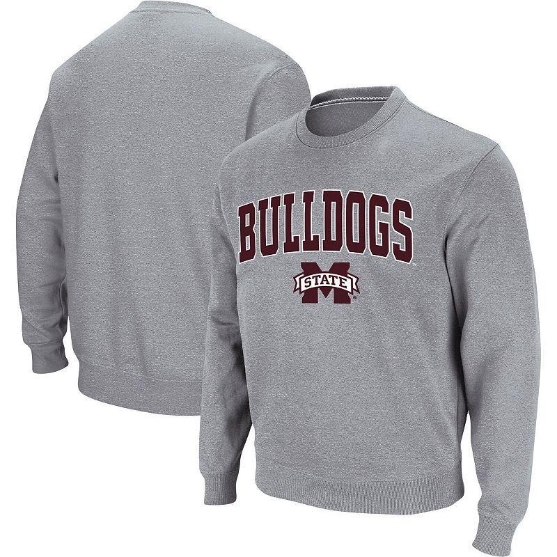 Colosseum Mens Mississippi State Bulldogs Arch and Logo Crew Neck Sweatshirt Product Image