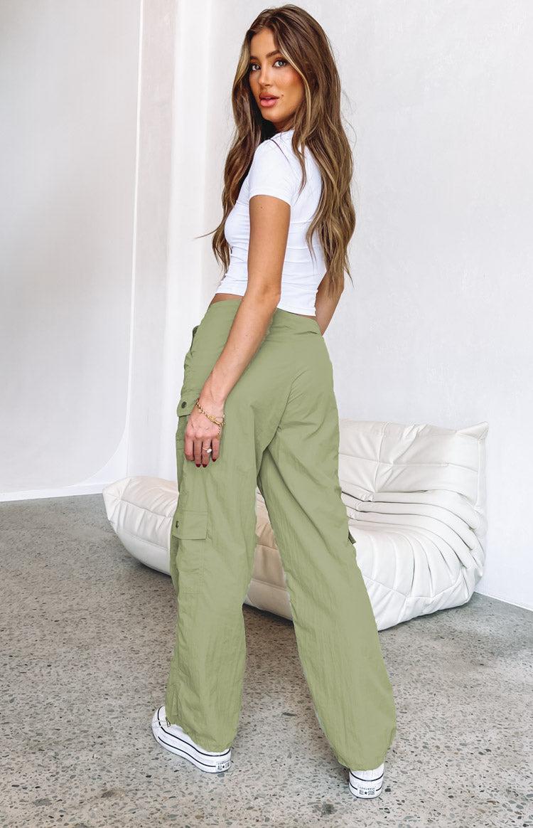 Blaise Khaki Parachute Pants Product Image