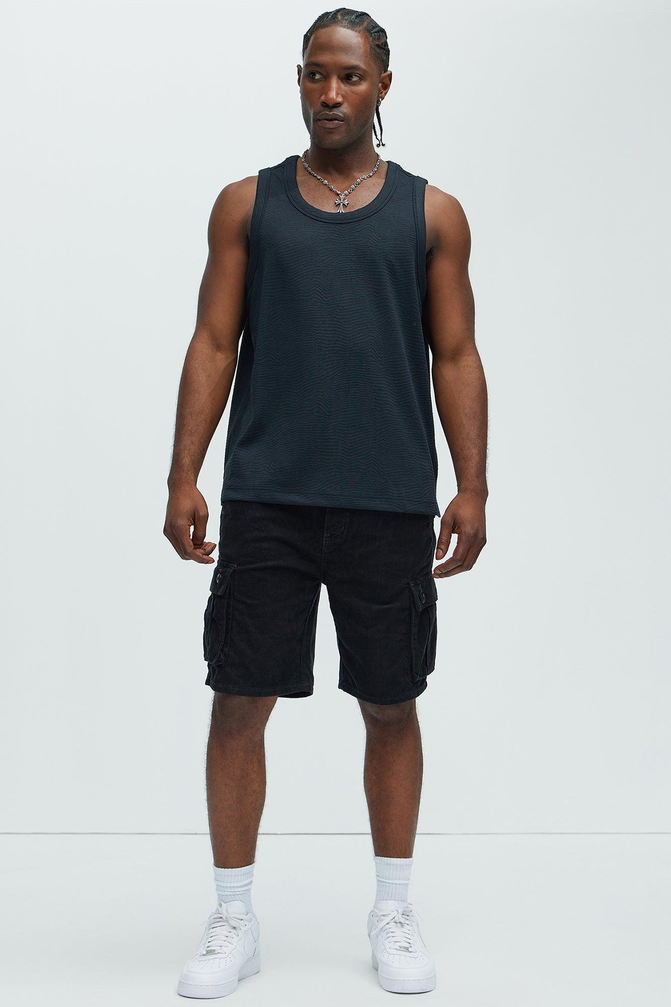 Mika Textured Tank - Black Product Image