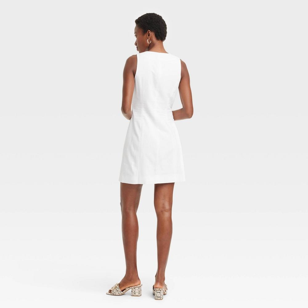 Women's Mini Vest Dress - A New Day™ White M Product Image