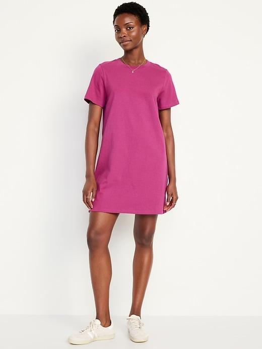 Crew-Neck Mini T-Shirt Dress Product Image