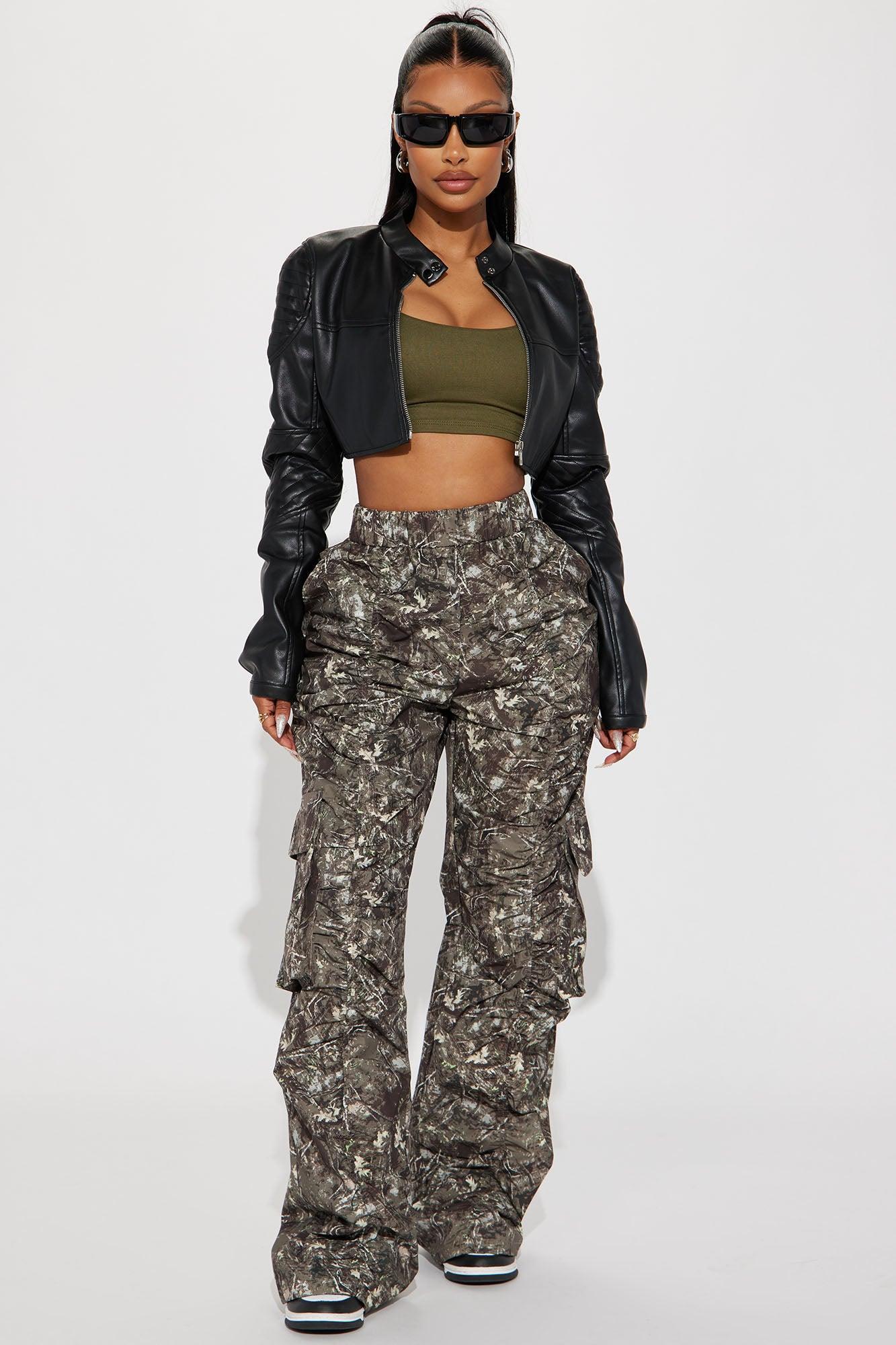 Kiki Super Cropped Top - Olive Product Image