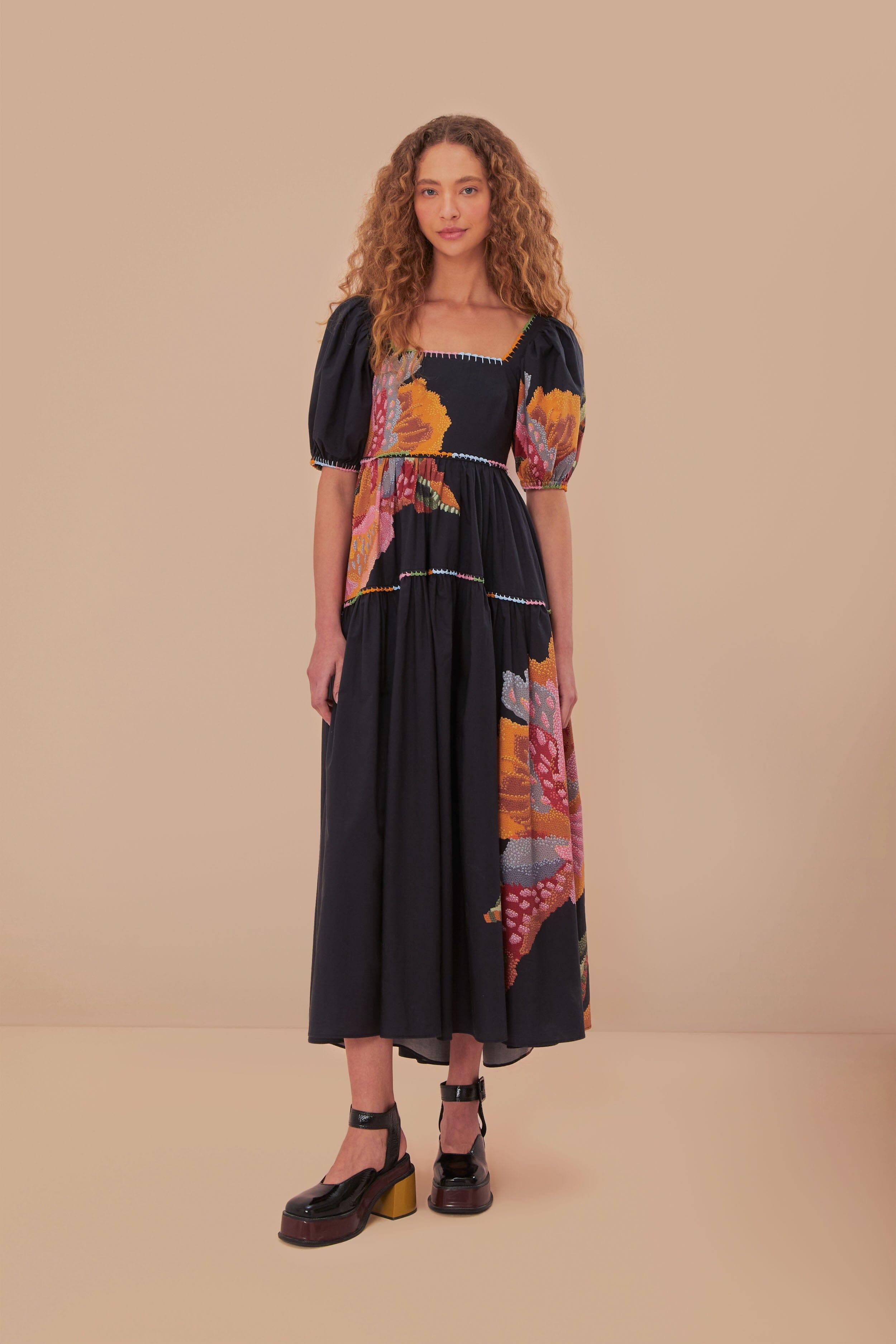 Black Lucy Floral Maxi Dress Product Image