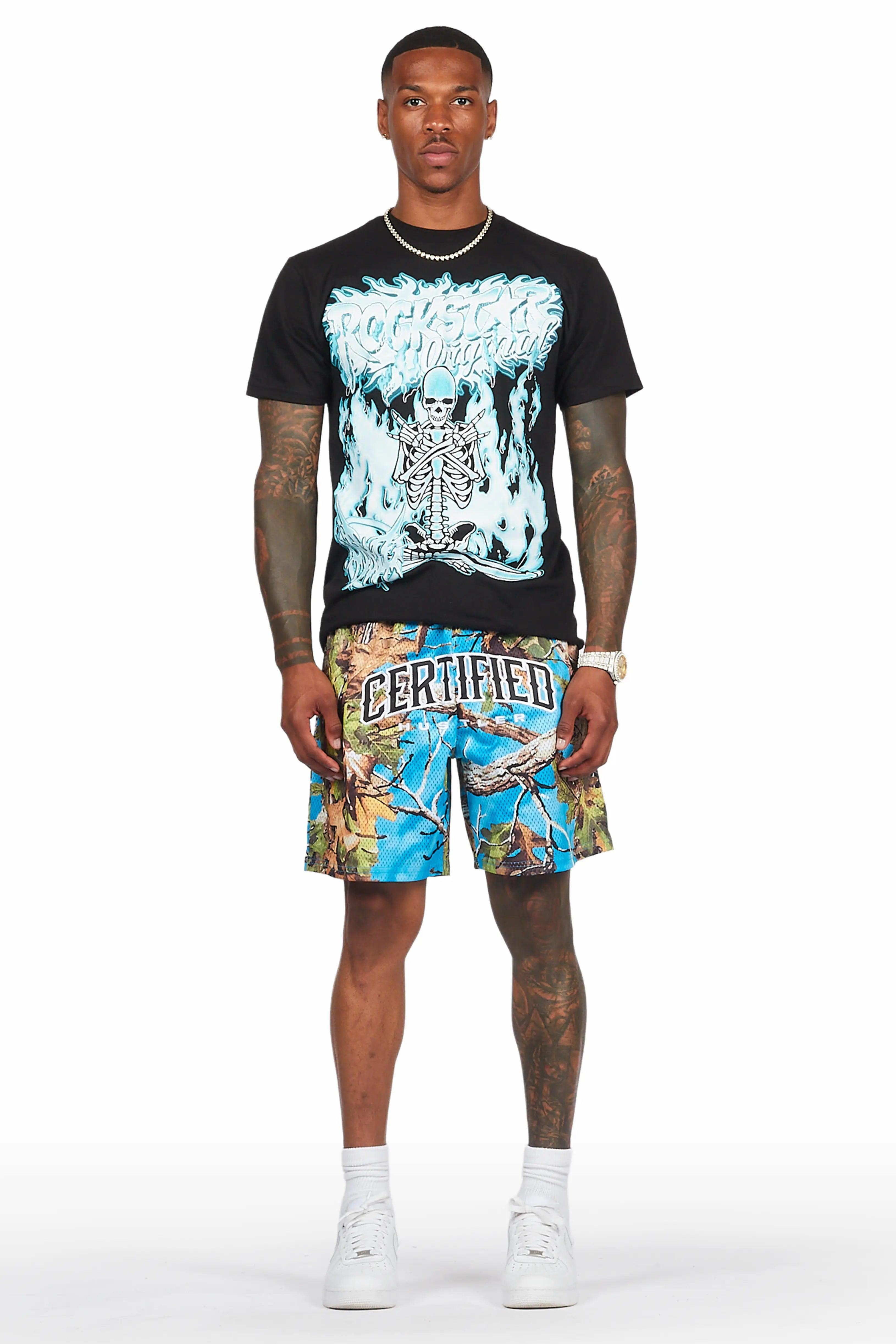 Ceri Turquoise Graphic Short Male Product Image