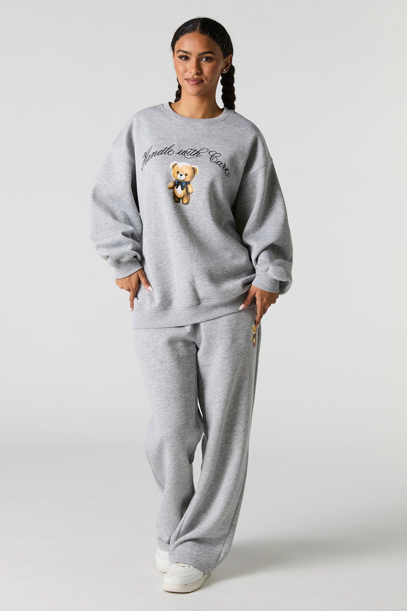 Graphic Fleece Oversized Sweatshirt Female Product Image